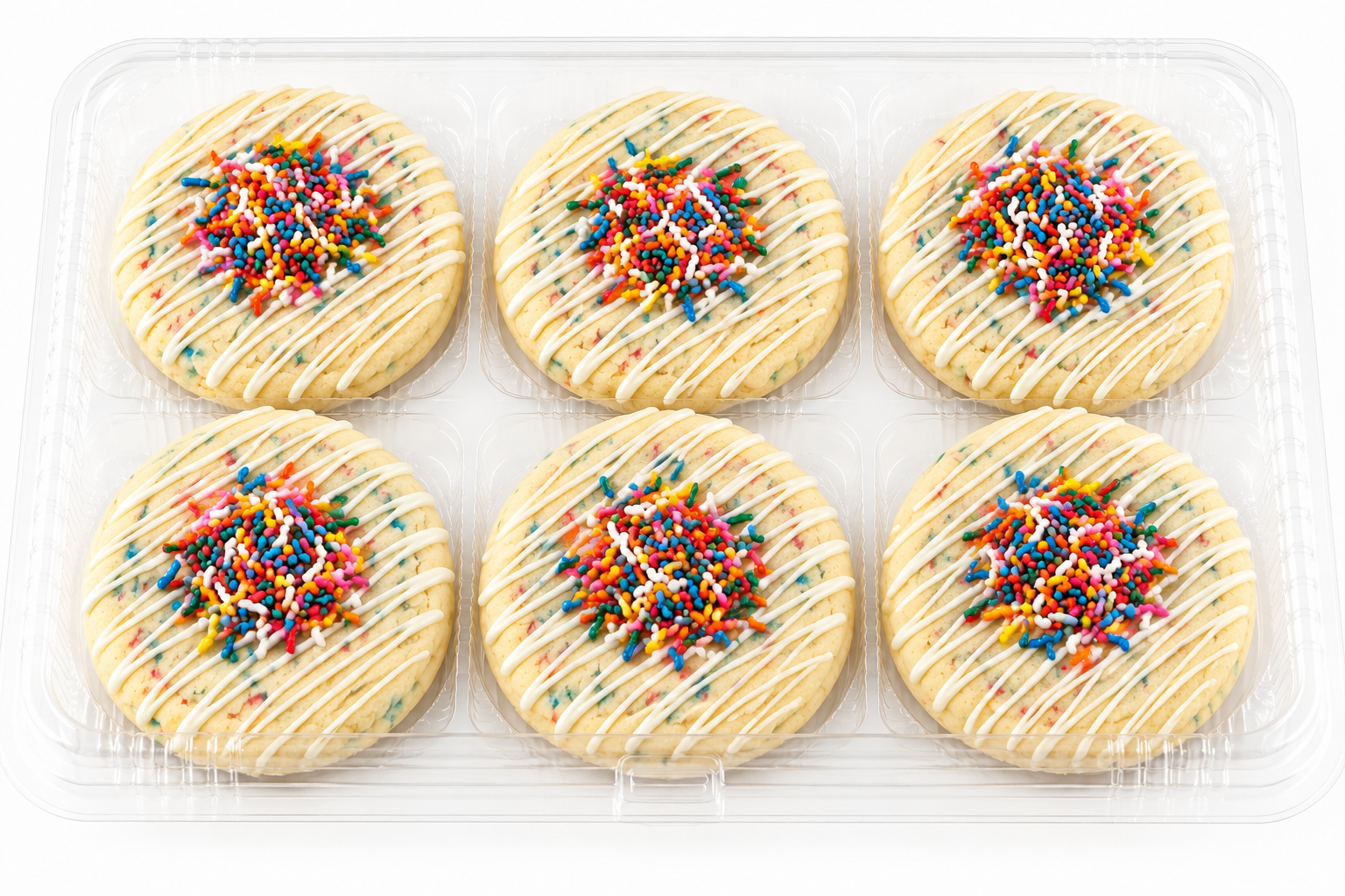 Birthday (Confetti) Cookies (x6)